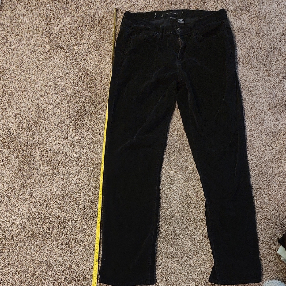 Black Courdaroy Calvin Klein 10 Women's Straight Pant